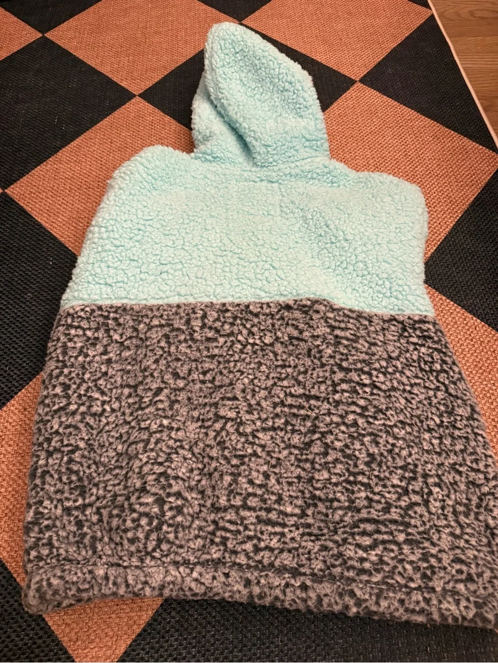 Justice Mint Green, Gray & Pink Sherpa Fleece Jacket